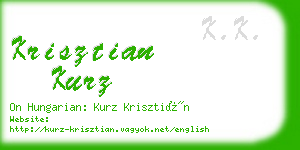 krisztian kurz business card